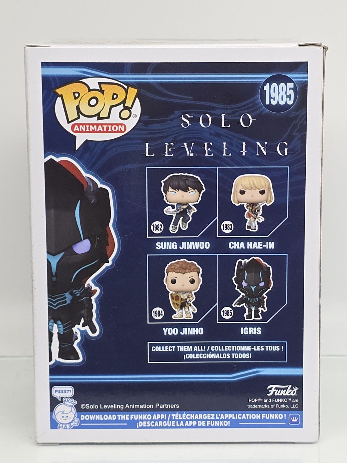 Funko Pop Solo Leveling Igris #1985 Animation Vinyl Damaged Box w/Protector
