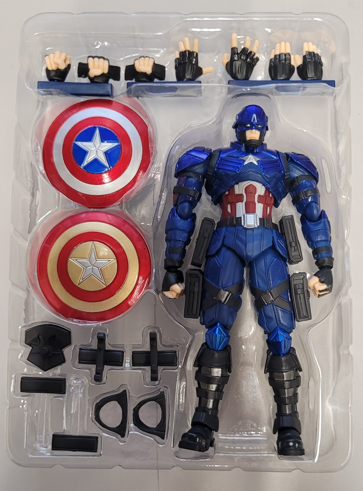 USED Square Enix Marvel Variant Bring Arts Captain America Action Figure