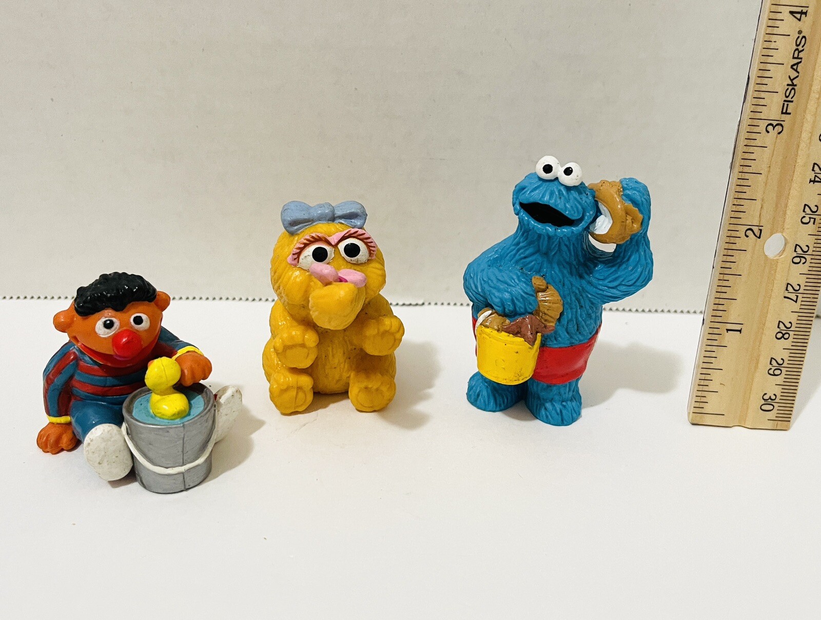 Vintage Applause Sesame Street Baby Snuffleupagus Cookie Monster Ernie Figure A4