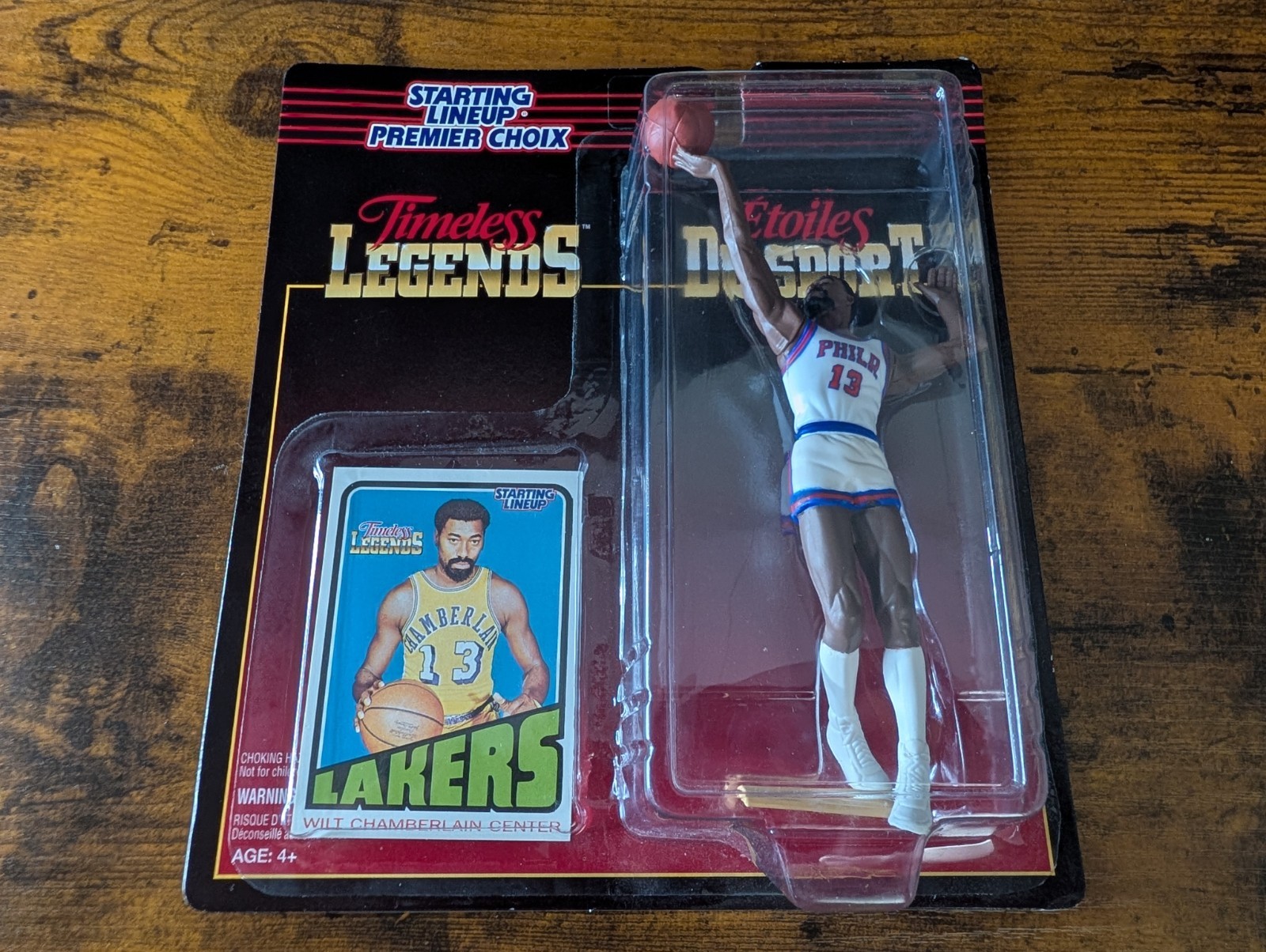 1995 Kenner Starting Lineup *Wilt Chamberlain Sixers/Lakers* Timeless Legends