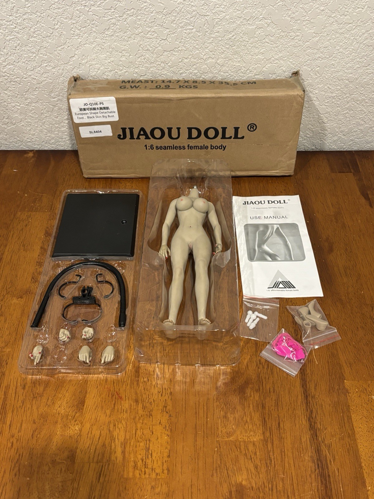 US JIAOU Doll 1/6 JO-Q10E-PS Large Bust Girl 12&Prime; Female Body NEW Missing 1 Hand