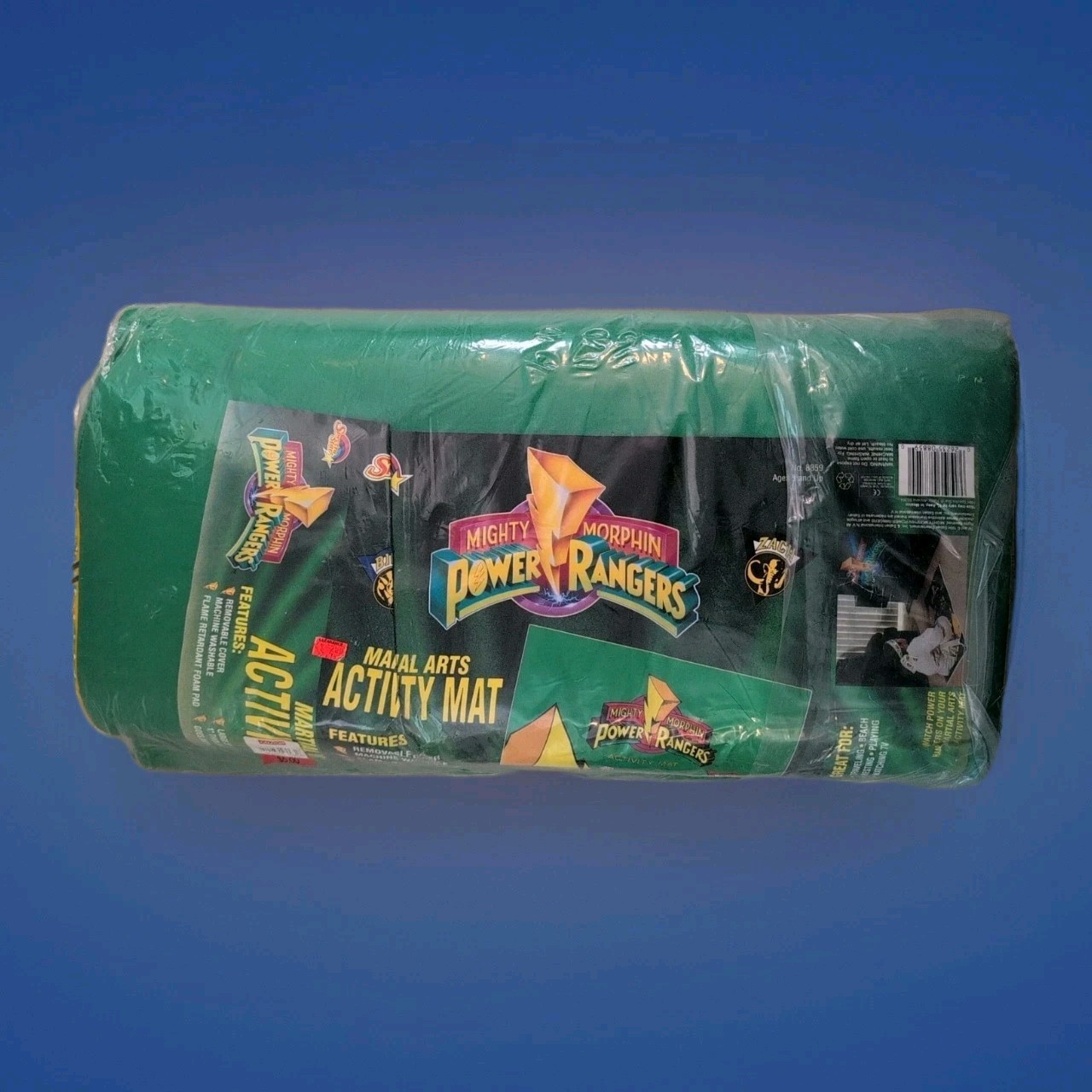 Vtg 1984 Mighty Morphin Power Rangers Martial Arts Activity Mat NEW 22×44&Prime;