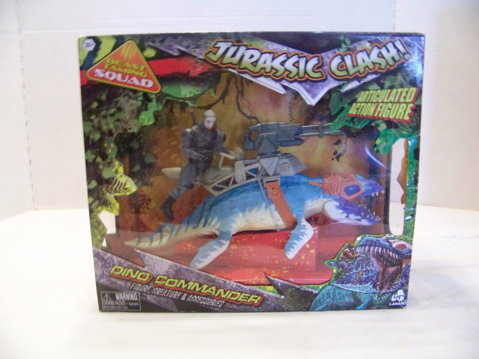 LANARD BEAST TAMING SQUAD JURASSIC CLASH LIOPLEURODON DINO COMMANDER. NEW HTF