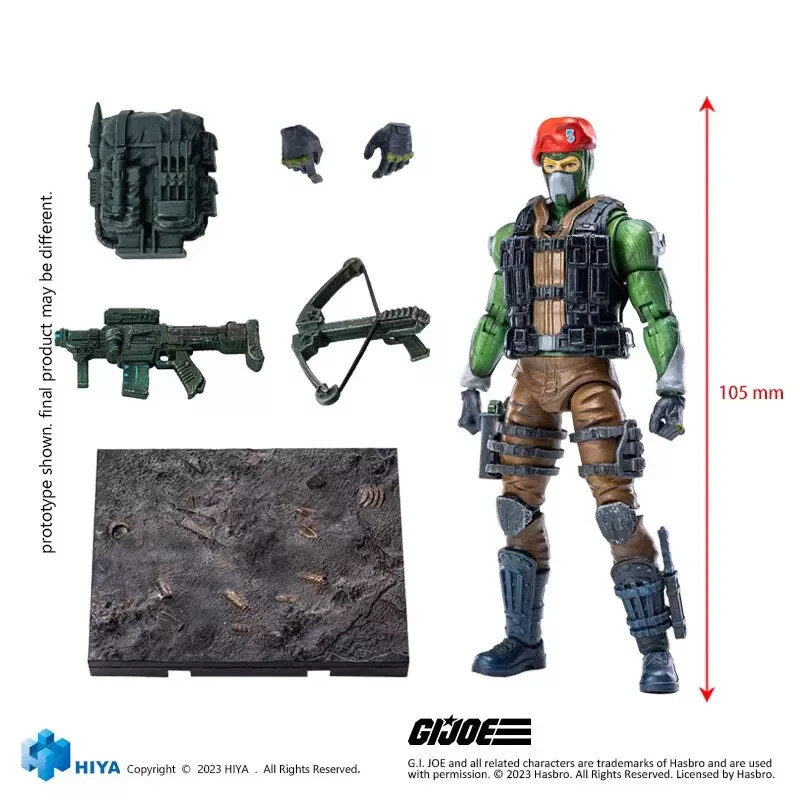 Hiya Toys G.I. JOE Beach Head 1/18 scale Exquisite G.I.Joe 105 mm Height