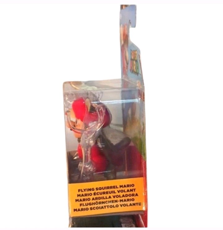 SUPER MARIO FLYING SQUIRREL MARIO Figure by Jakks Pacific, 2.5&Prime;, Red & Brown.