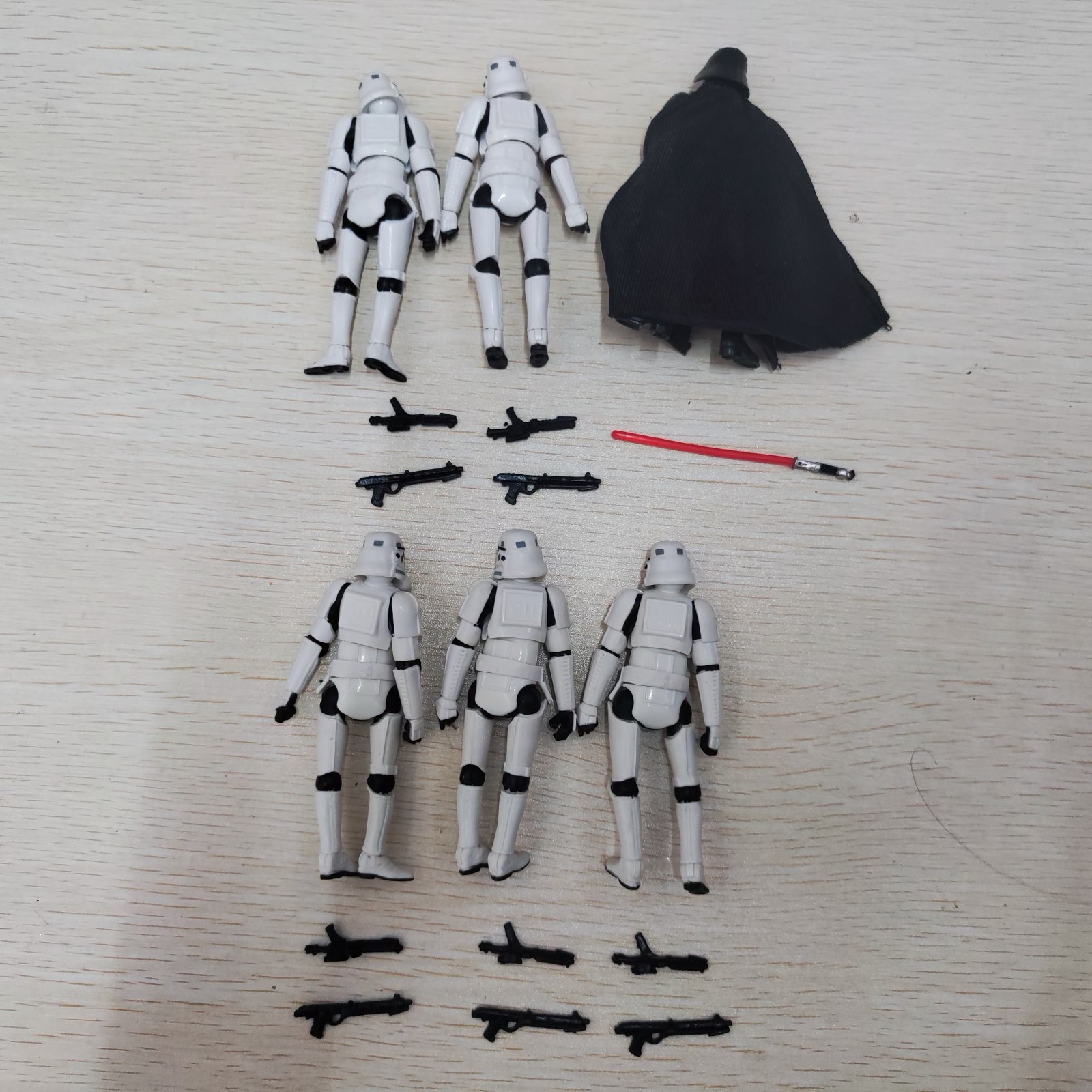 6pcs 3.75&Prime; Star Wars Stormtrooper Darth Vader Action Figure + 10 Blasters