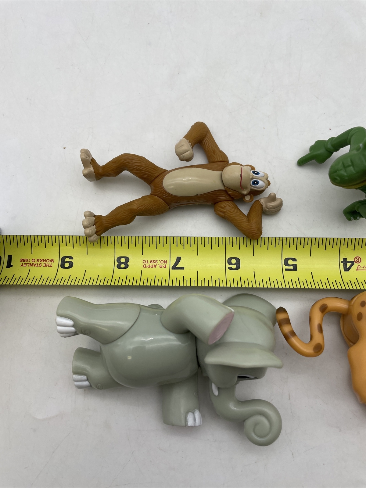 4 RFC Rainforest Cafe Elephant Monkey Iguana Cheetah Toy Animal Figures BPA Free