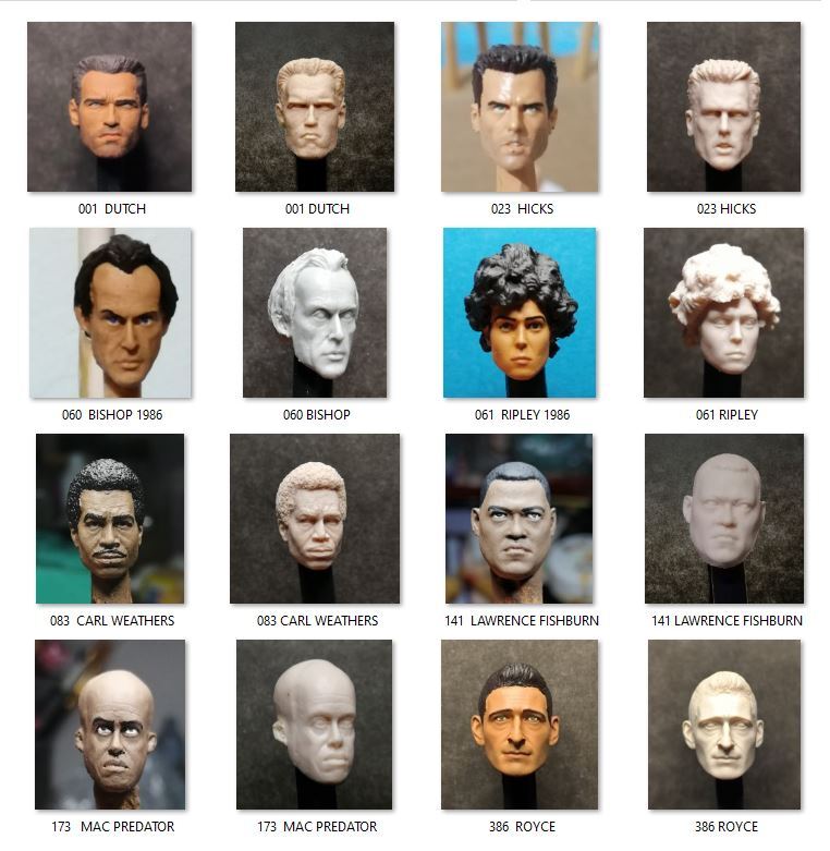 ALIEN VS PREDATOR COLLECTION – Custom resin head sculpt headcast mini YOU CHOOSE