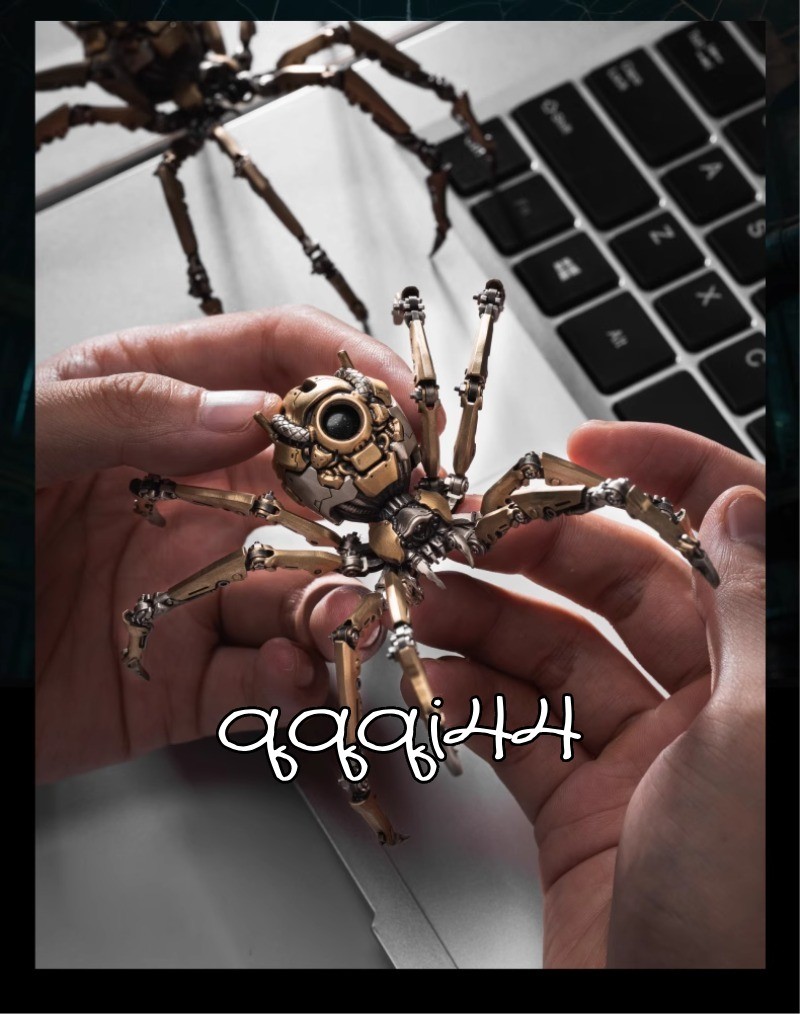 Black Widow Mechanical Spider Action Figure EDC Relaxing Toy Model Xmas Gift 1PC