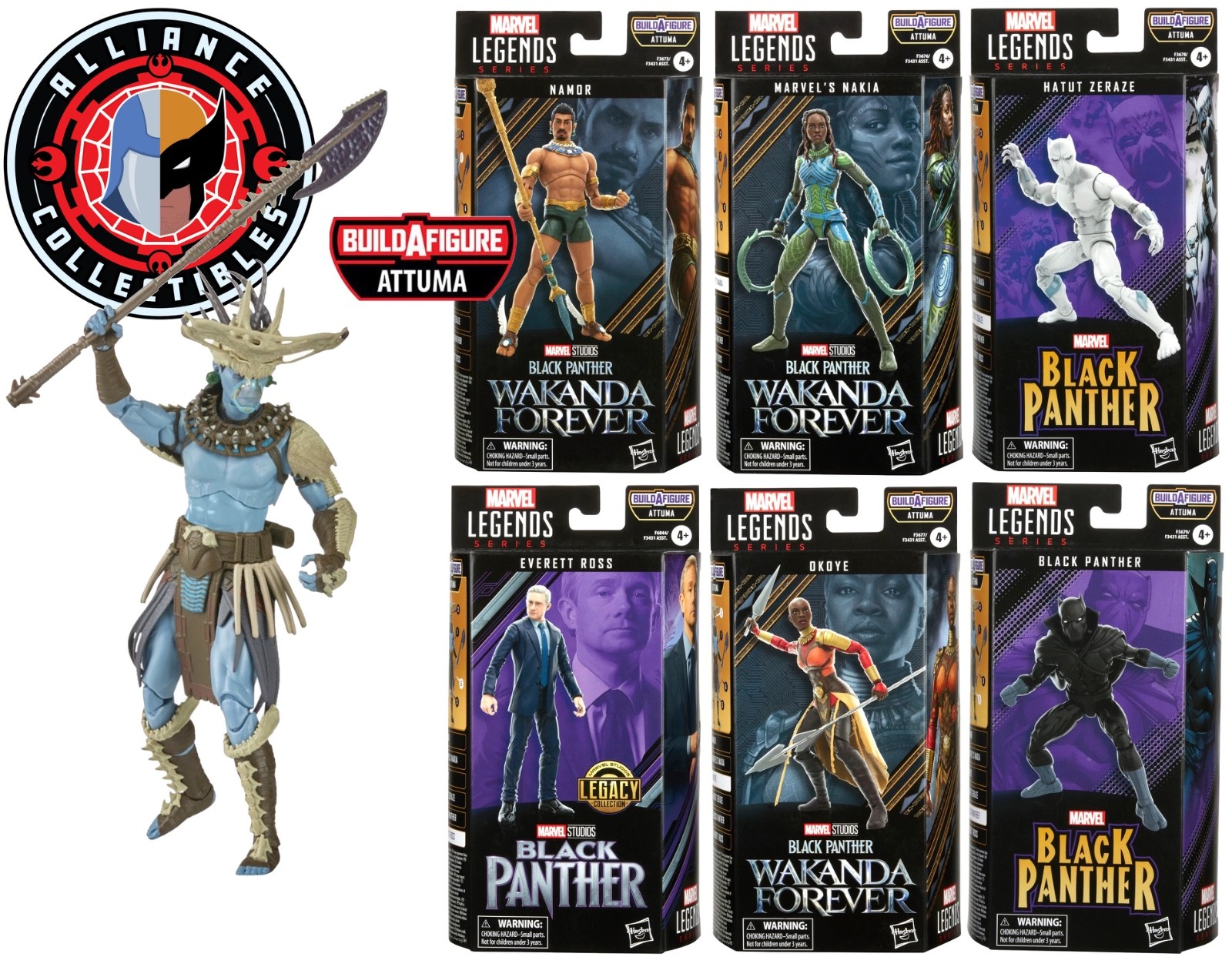 2022 Marvel Studios MCU Legends ATTUMA BAF 6&Prime; Scale Hasbro Figure Set of 6 (Six)