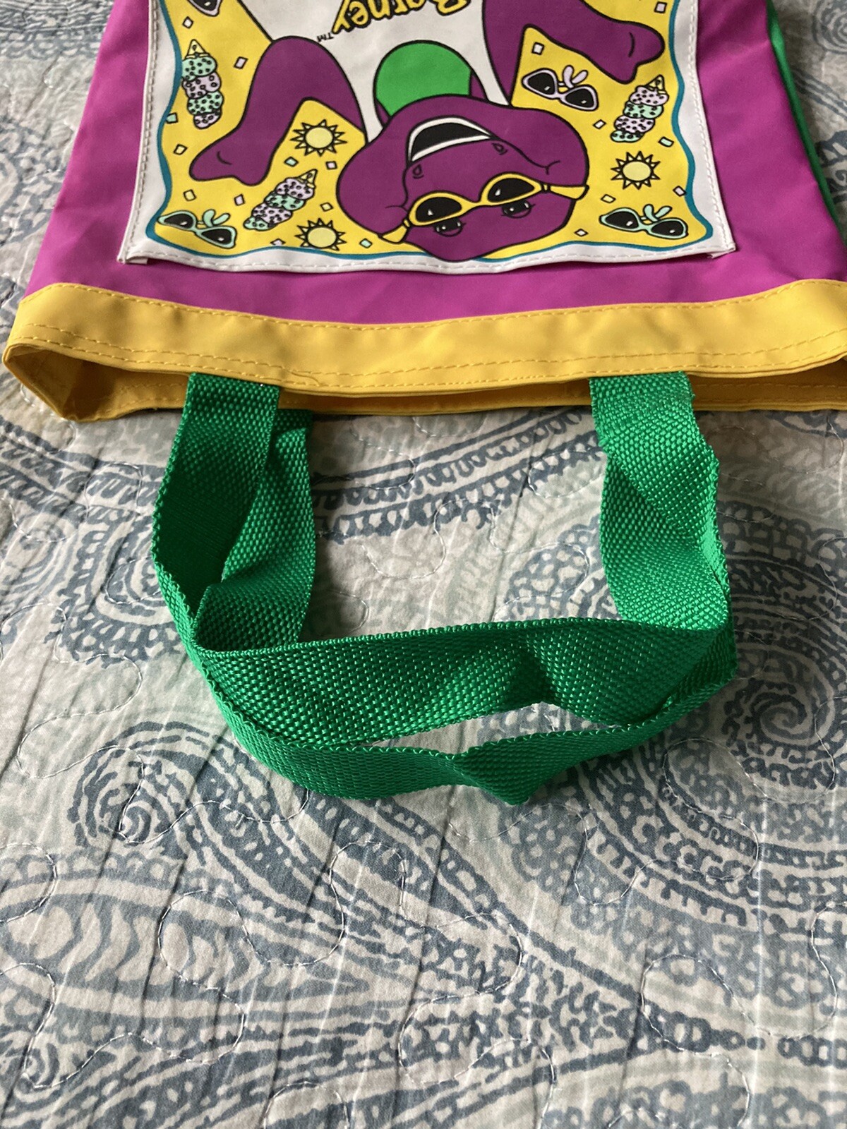 Vintage Barney The Dinosaur Tote Bag 1992 The Lyons Group
