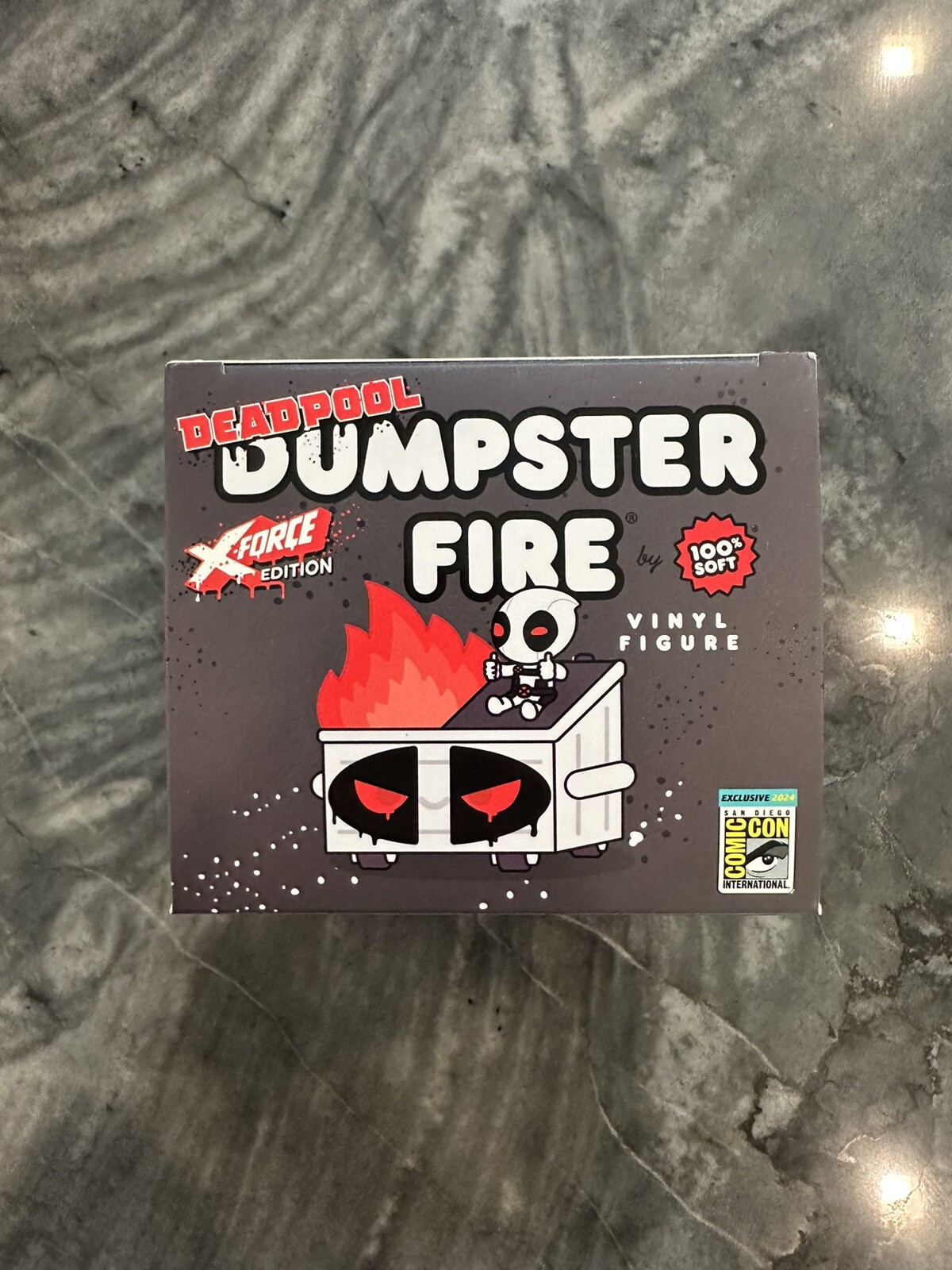 100% Soft Dumpster Fire Deadpool X-Force Edition Comic-Con Exclusive SDCC 2024