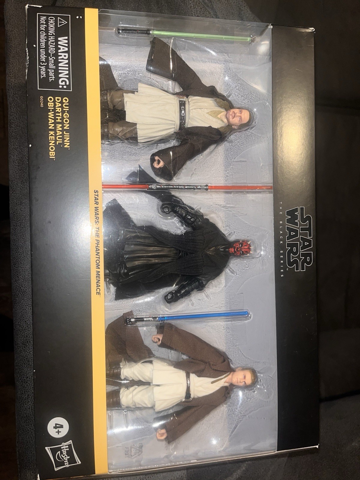 Star Wars Black Series Phantom Menace: Qui Gon Jinn, Darth Maul, Obi Wan Kenobi