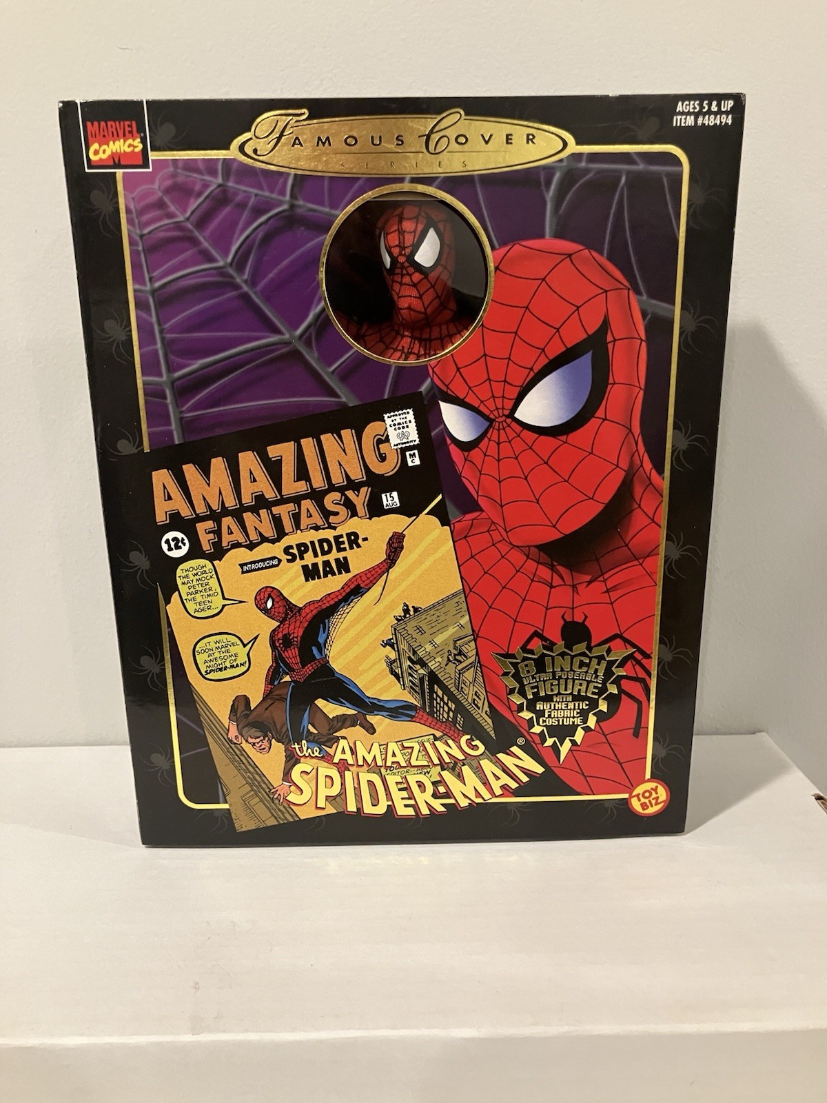 1997 ToyBiz Marvel Famous Cover Series Lot SPIDER-MAN,GREEN GOBLIN,AUNT MAY MIB!