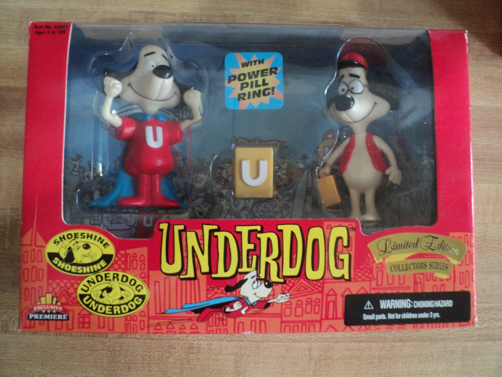 Underdog and Shoeshine Limited Edition Collectible Figures 1998 New in Box