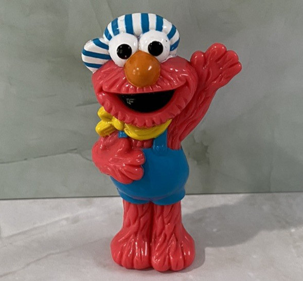 Sesame Street Elmo Train Conductor Figure Remote Control Railroad Vintage Toy 3&Prime;