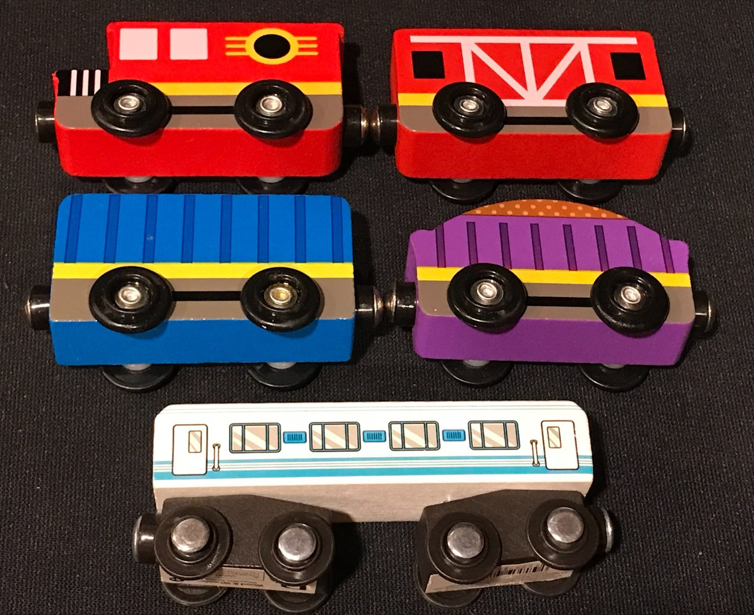 Thomas Train Compatible Wooden Railway; 64 Tracks; 13 Vehicles; 6 Trestles