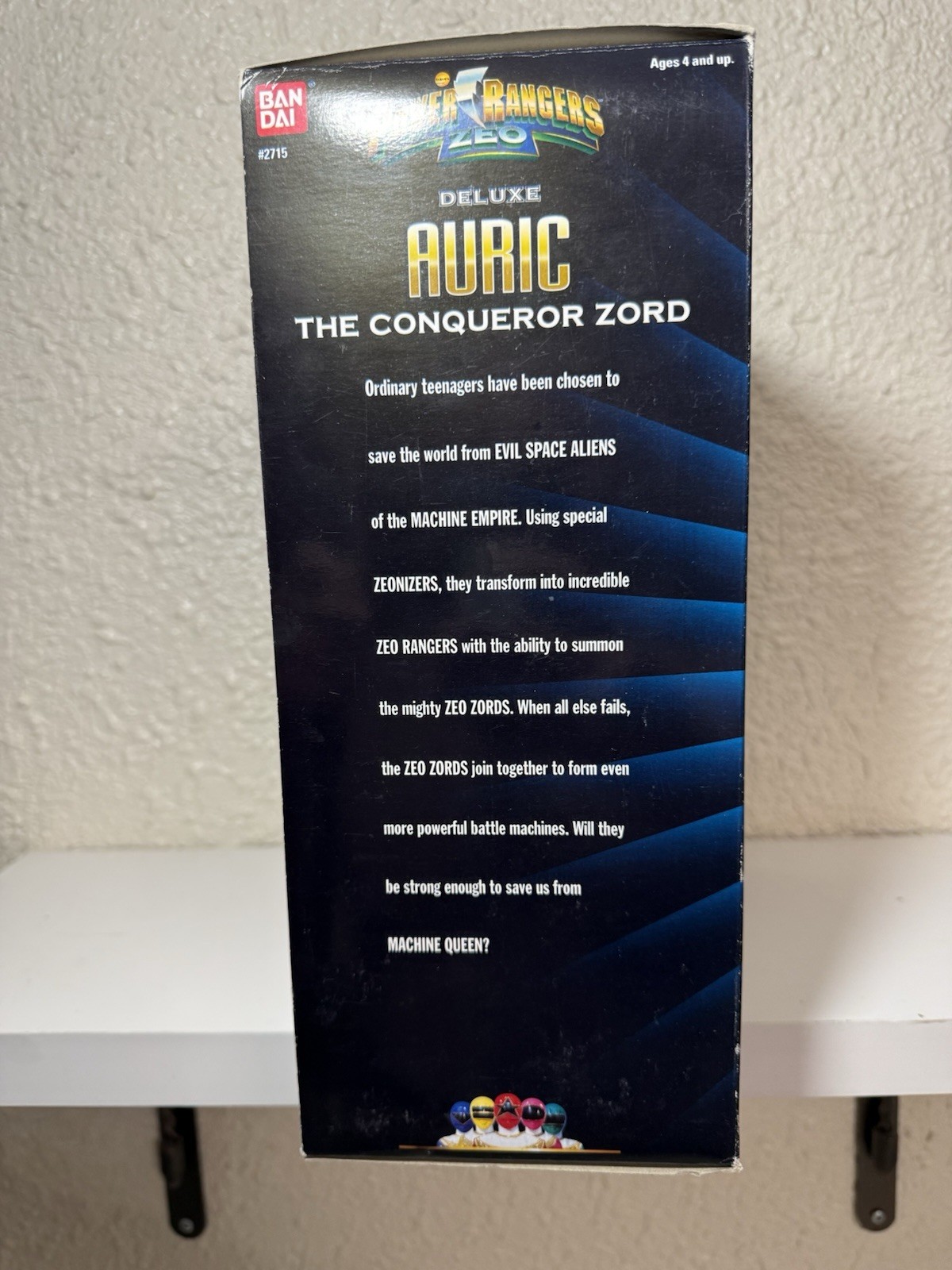 VTG Power Rangers ZEO Auric the Conqueror Zord Complete in Box W Sword & Key
