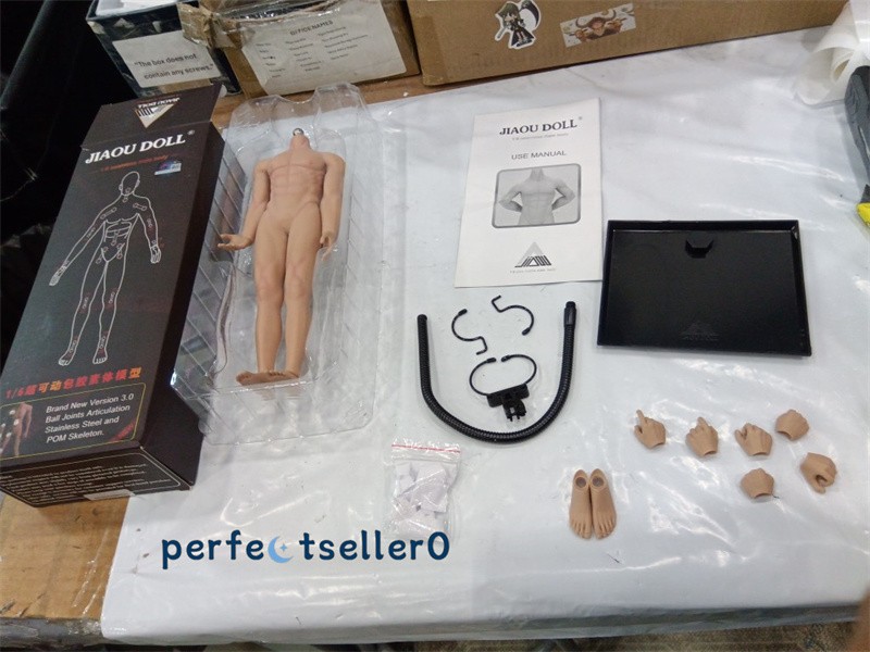 US Shipping JIAOU DOLL 1/6 Seamless Male Body Man Figure For 12&Prime; Phicen Hot Toys