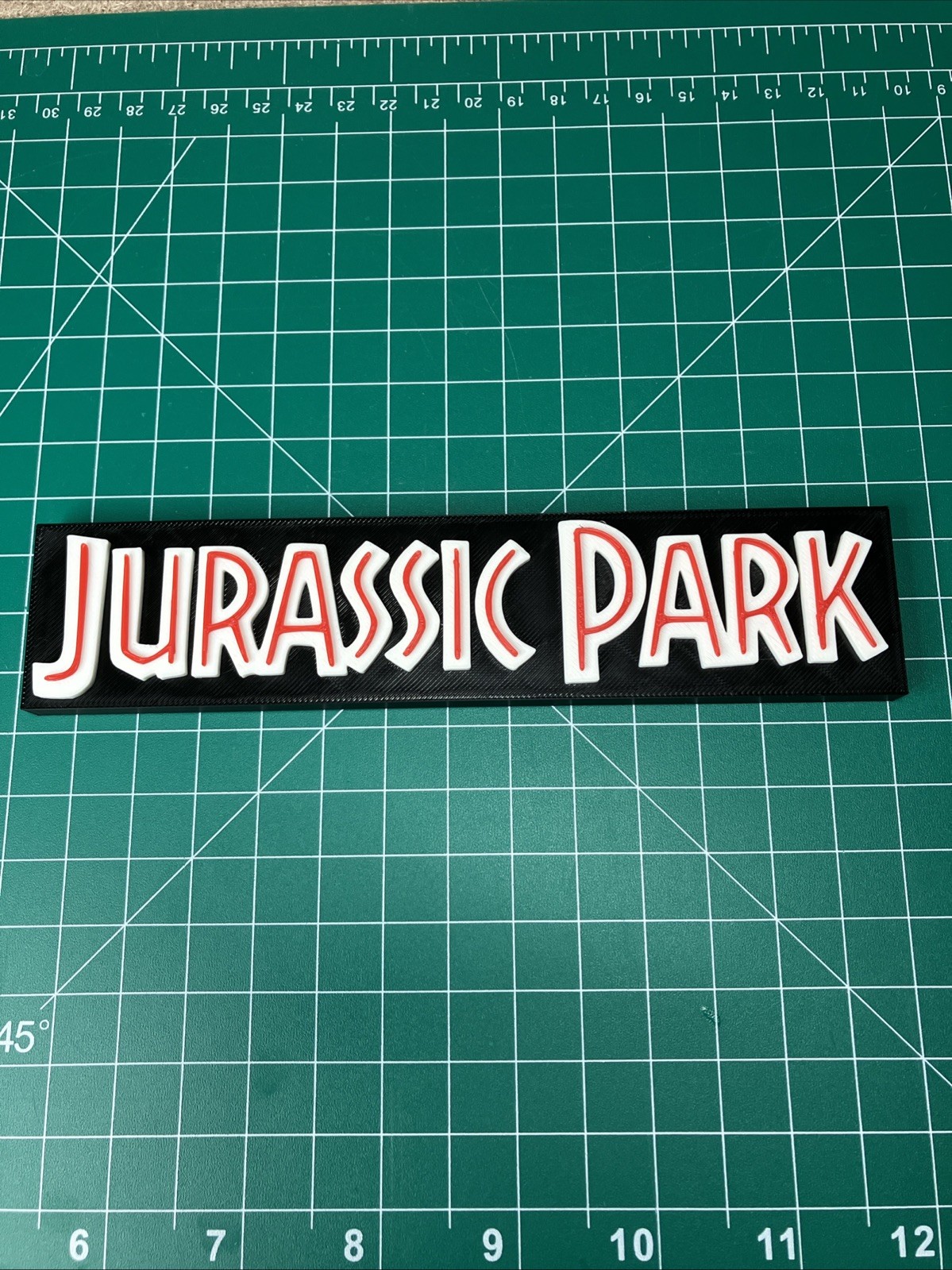 Jurassic Park Sign 3D Printed Logo Prop Replica Display #2
