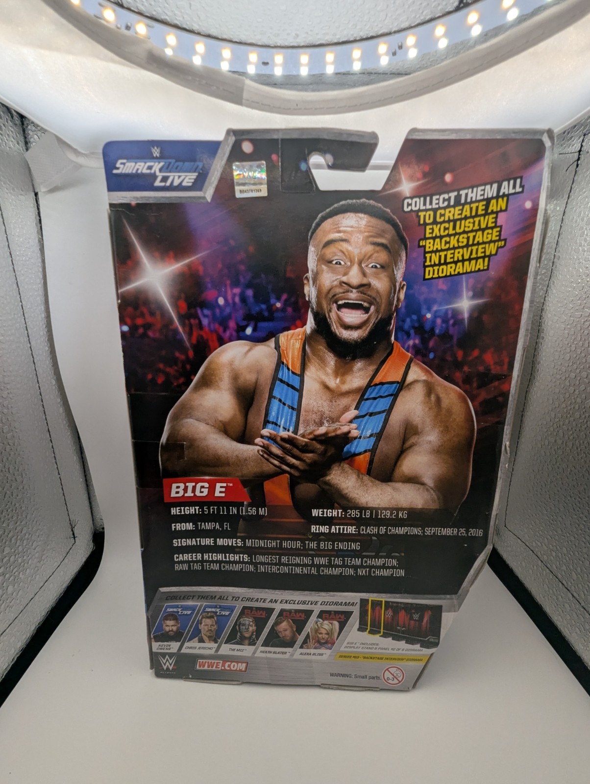 WWE BIG E ELITE SERIES 53 ACTION FIGURE WITH STAND NEW DAY RARE