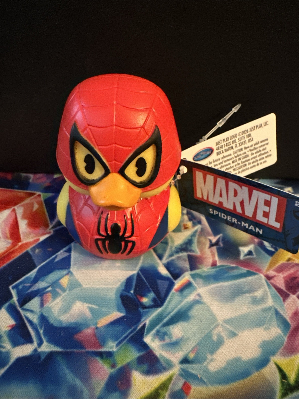 Marvel – Spider-Man – Rubber Duck – Approx 2.5&Prime; High – New With Tag