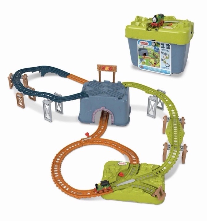 Thomas & Friends Toy Train Set 29pcs Percy’s Connect & Build Track Bucket NIB 3+