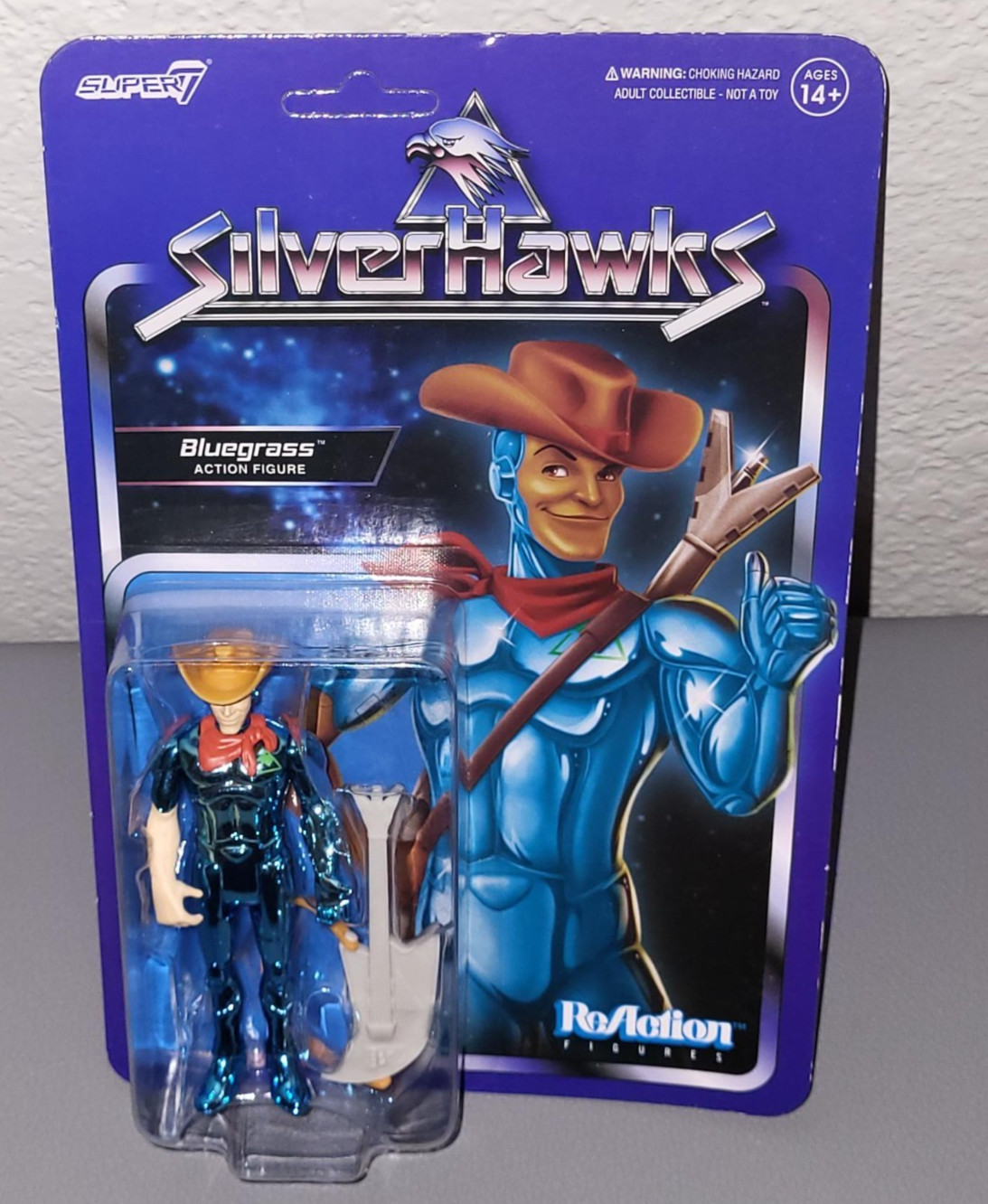 Super7 ReAction Figure SILVERHAWKS Bluegrass Action Figure Wave 1 New/Unpunched