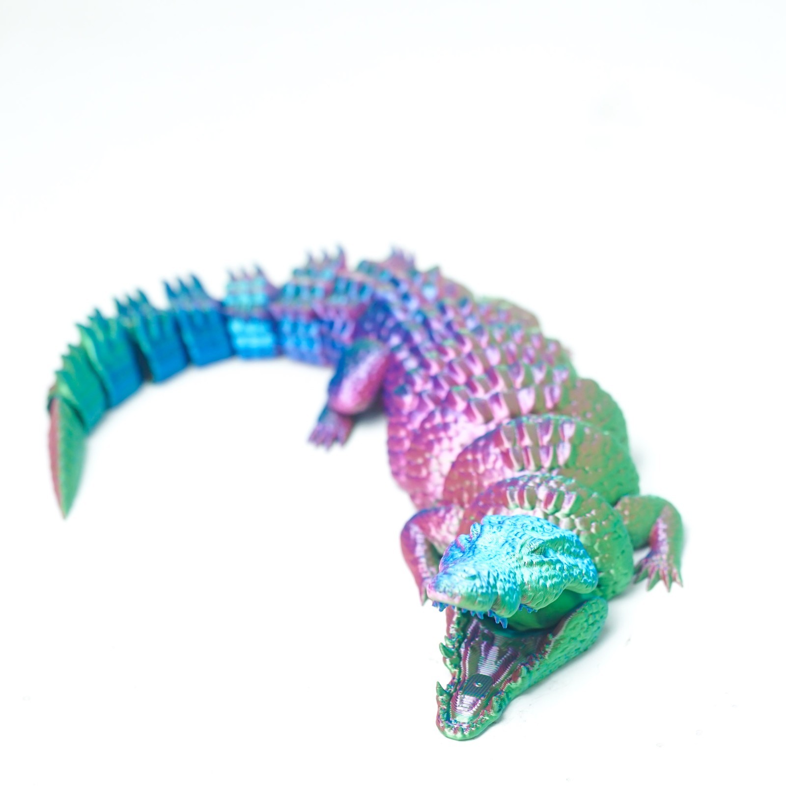 3D Printed Crocodile Model,Articulated Animals Figure,Fidget Toys Home Decor