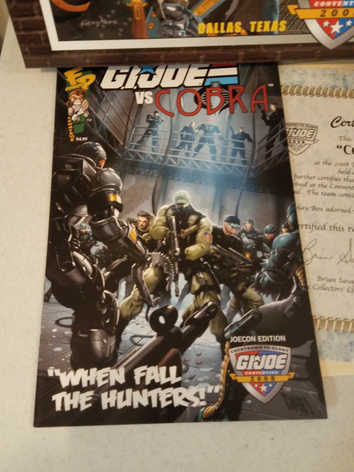 GI JOE ~ 2008 BOX, COMIC & CERTIFICATE ~ COBRA HEADHUNTERS CONVENTION JOECON