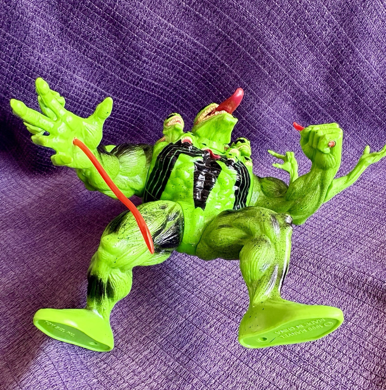 Venom the Madness 7.5&Prime; Green Figure 1996 Toy Biz Marvel Planet of the Symbiotes