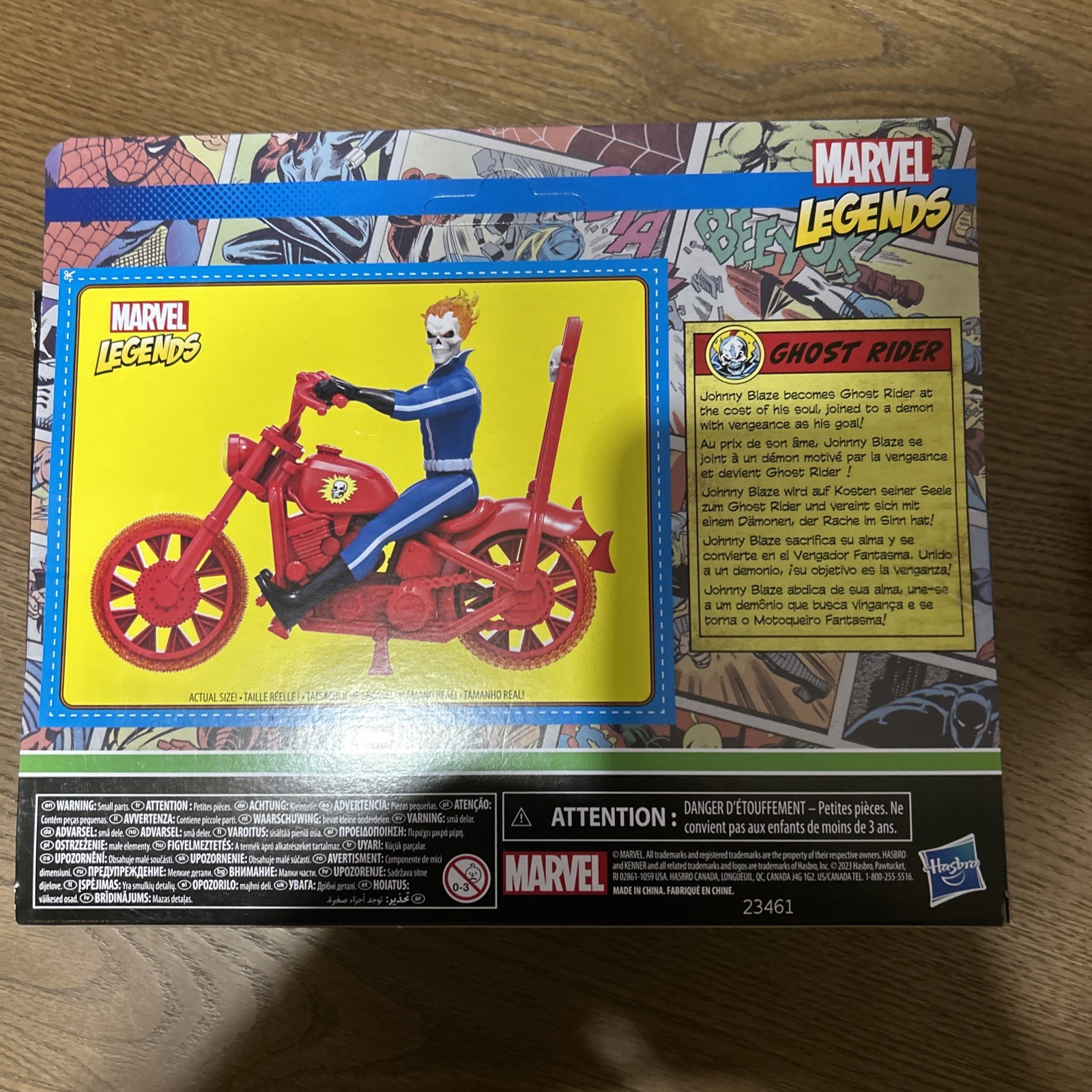 Hasbro Marvel Legends Kenner Retro Ghost Rider 2023 3.75&Prime; Figure And Motorcycle