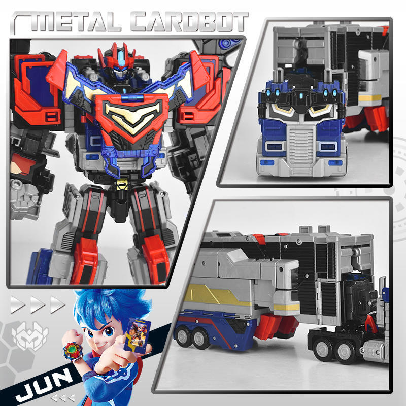 Metal Cardbot 7-11&Prime; Transform Figure Boys Kids Toy Car Truck Plane Vehicle Robot