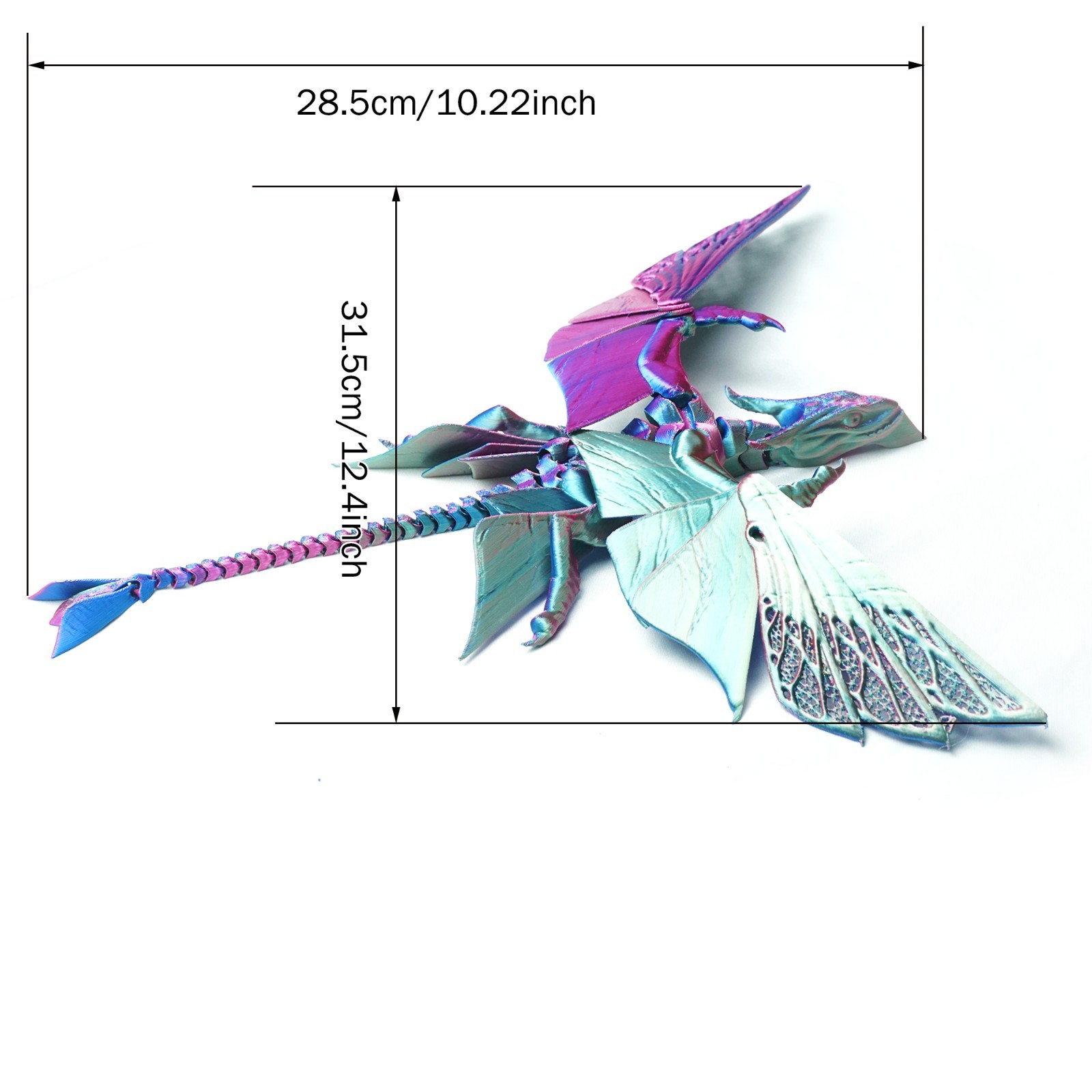 12.4inch 3D Printed Pterosaur Model,Articulated Animals figure,Toys Home Decor