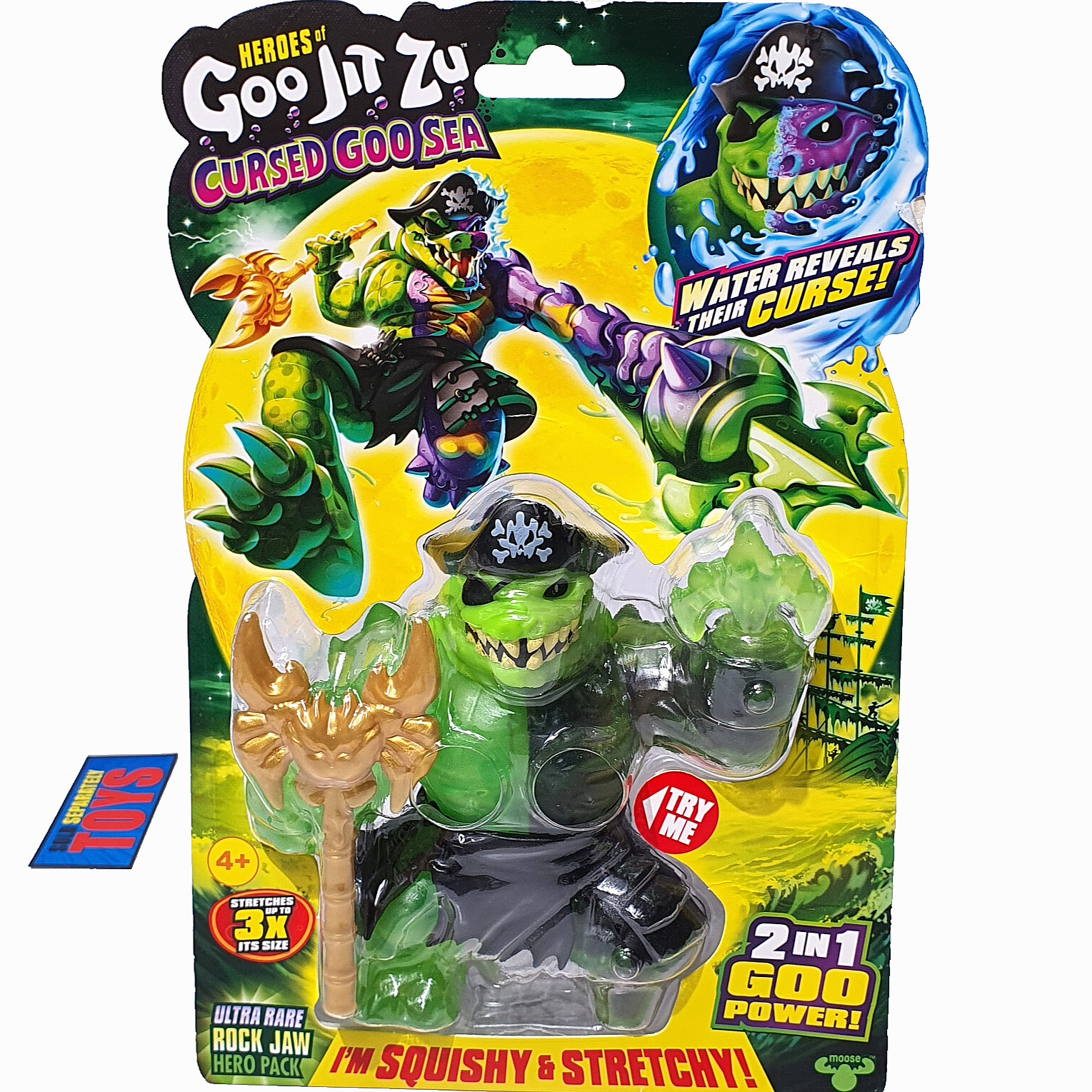 Heroes of Goo Jit Zu Cursed Goo Sea ROCK JAW FIGURE ultra rare squishy pirate