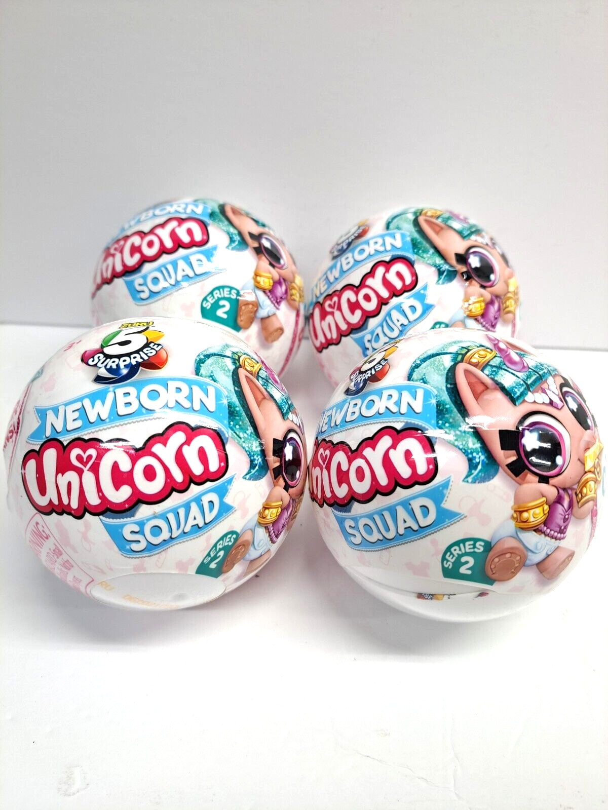Zuru 5 Surprise Newborn Scented Sparkle Unicorn Squad Series 2 Lot of 4