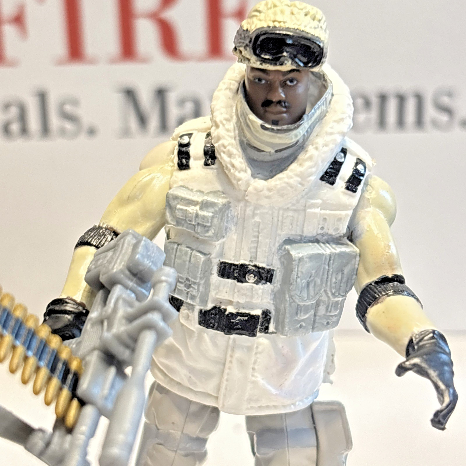 GI Joe custom Roadblock Arctic Extreme Temperatures ROC Figure. unique! 2 Heads