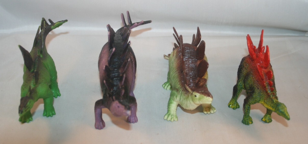 Dinosaurs Action Figures – Stegosaurus 6&Prime; – Lot of 4