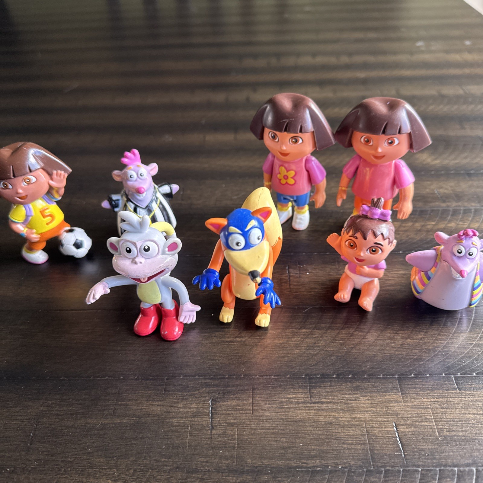 Dora The Explorer Lot Of 8PVC/Plastic Figures Mattell/Viacom Toys