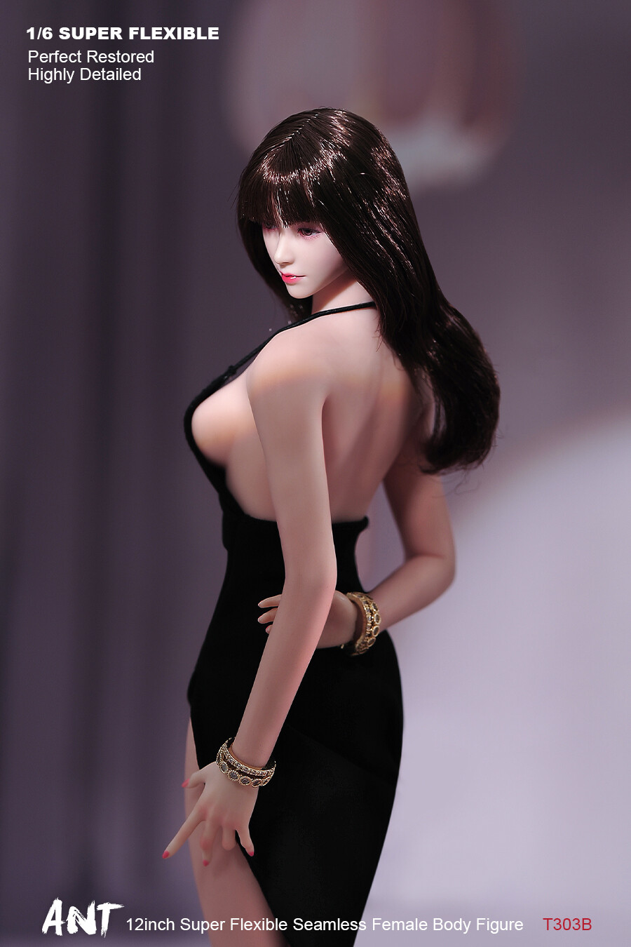1/6 Narrow Shoulder Large Breast Makeup Details Seamless Body Figure Model Toy