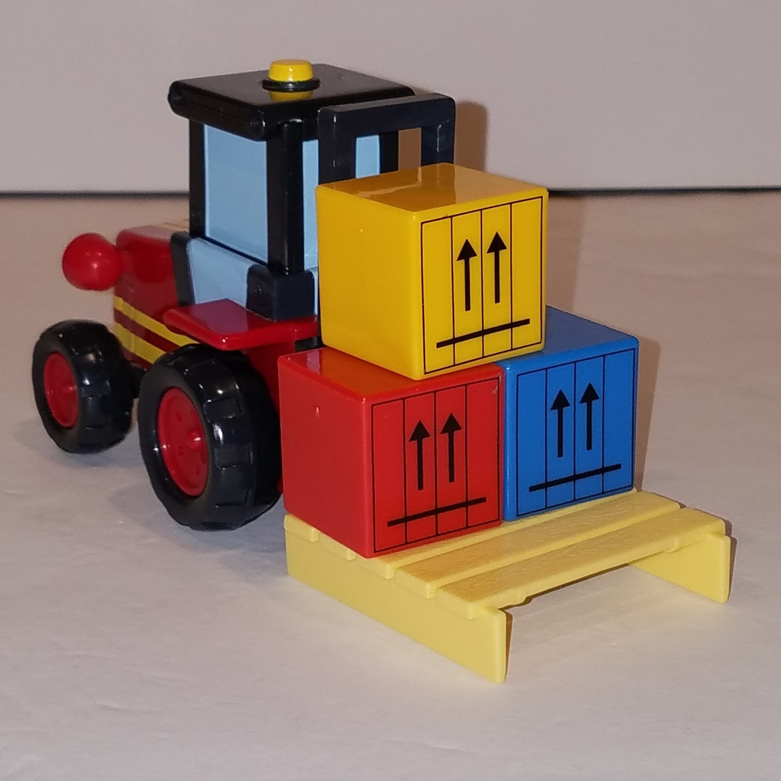 Bob The Builder 2006 Talking Sumsy Forklift COMPLETE Pallet Cargo Crates Vintage