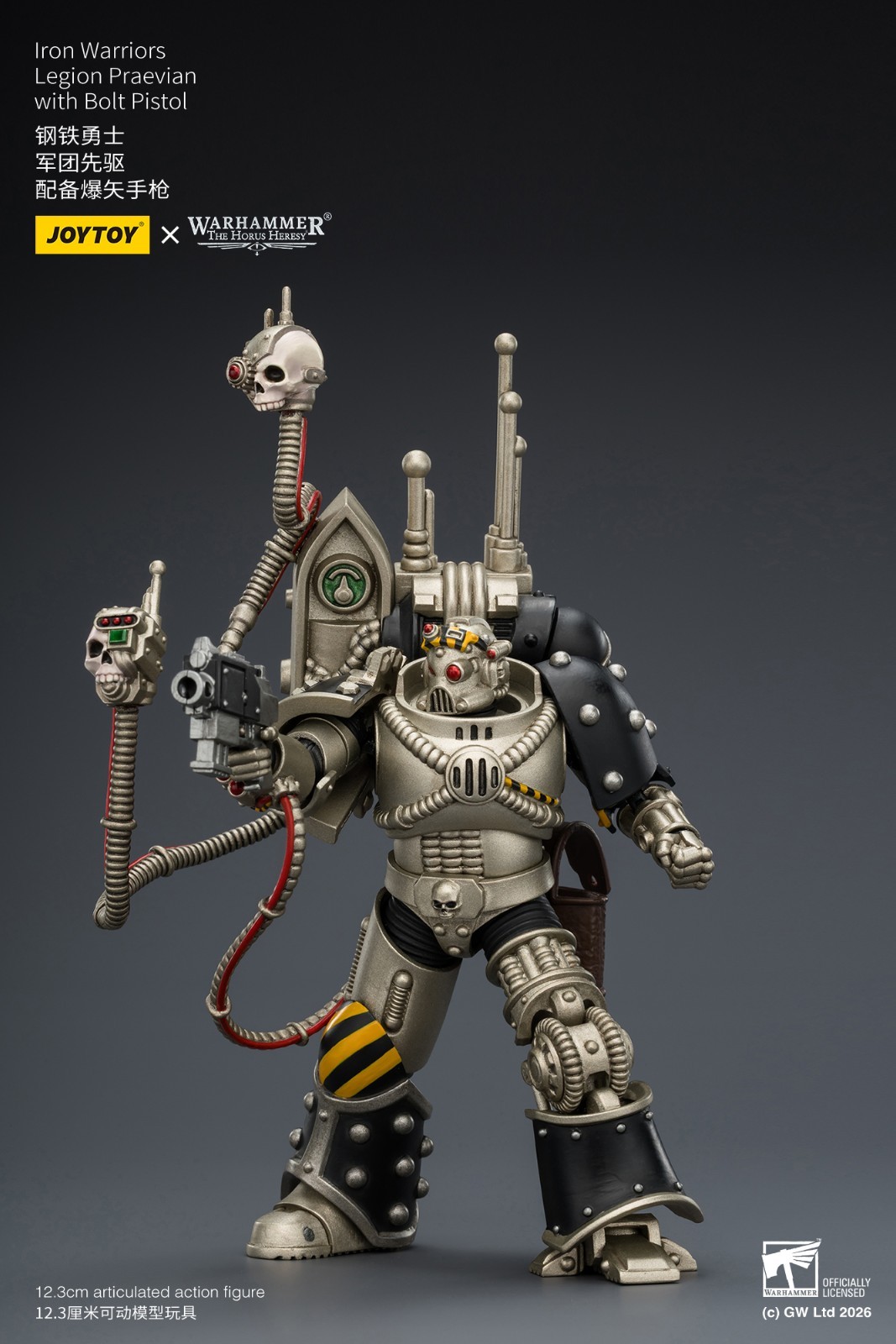 JOYTOY Warhammer 40K 1/18 Iron Warriors Legion Praevian with Bolt Pistol Model