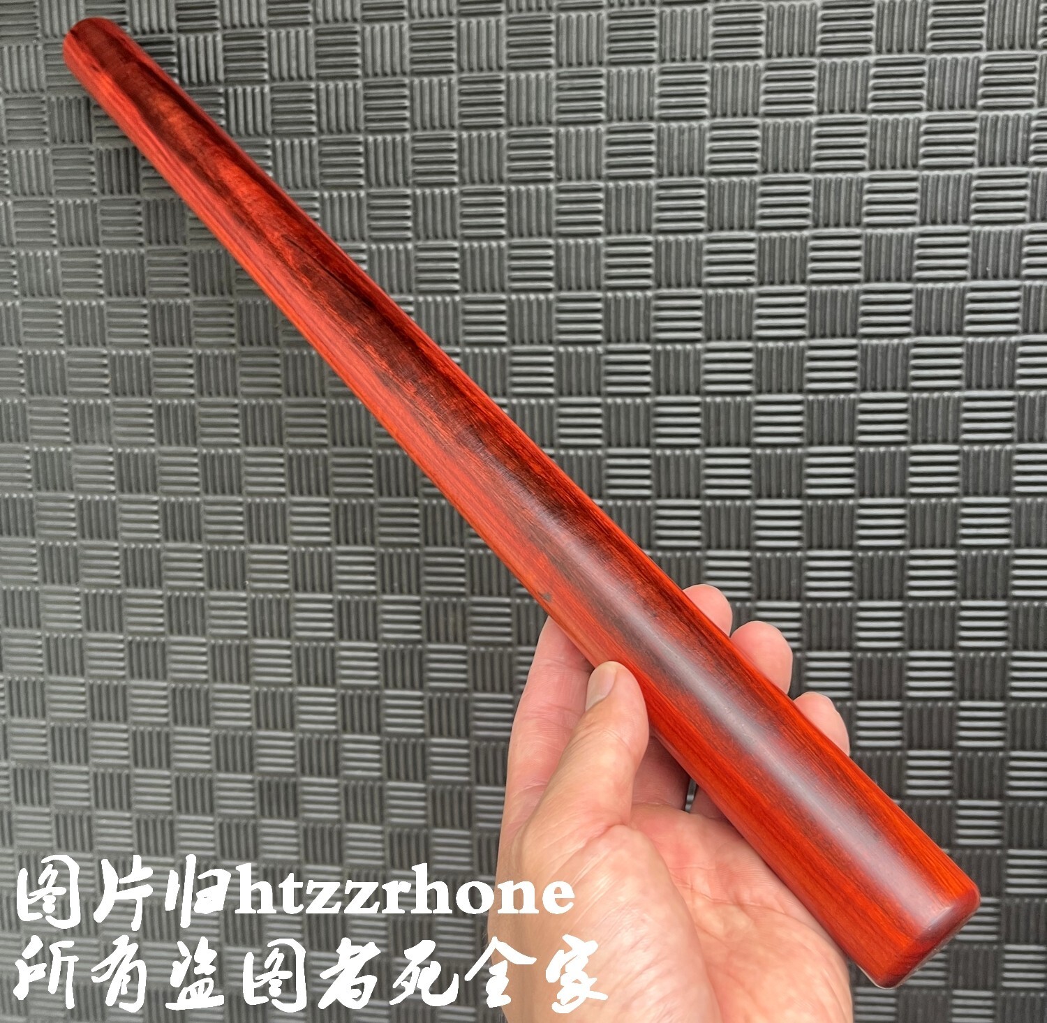 Solid 20&Prime; Chinese Roeswood Polished Stick Bar Kung Fu Safety Training Hand Toy