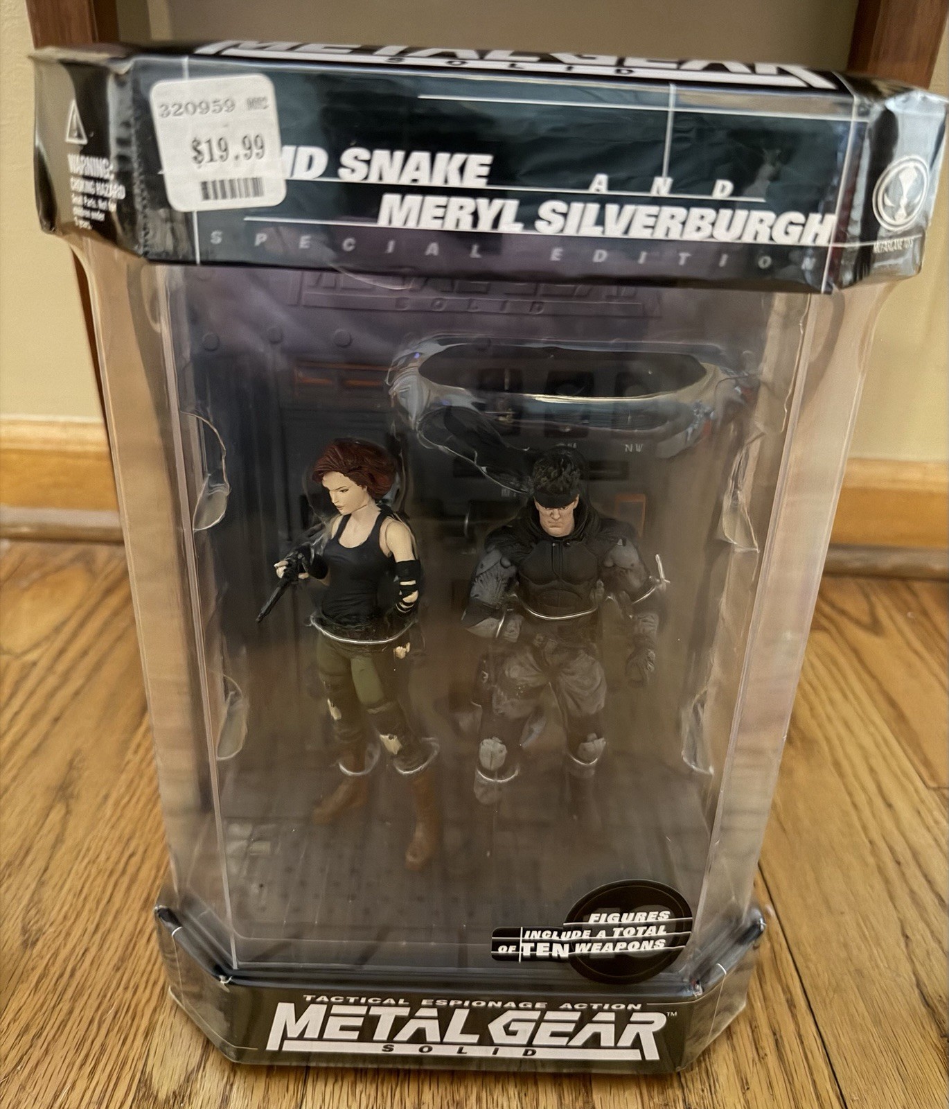Metal Gear Solid Snake & Meryl Silverburgh Figure Set McFarlane New Sealed