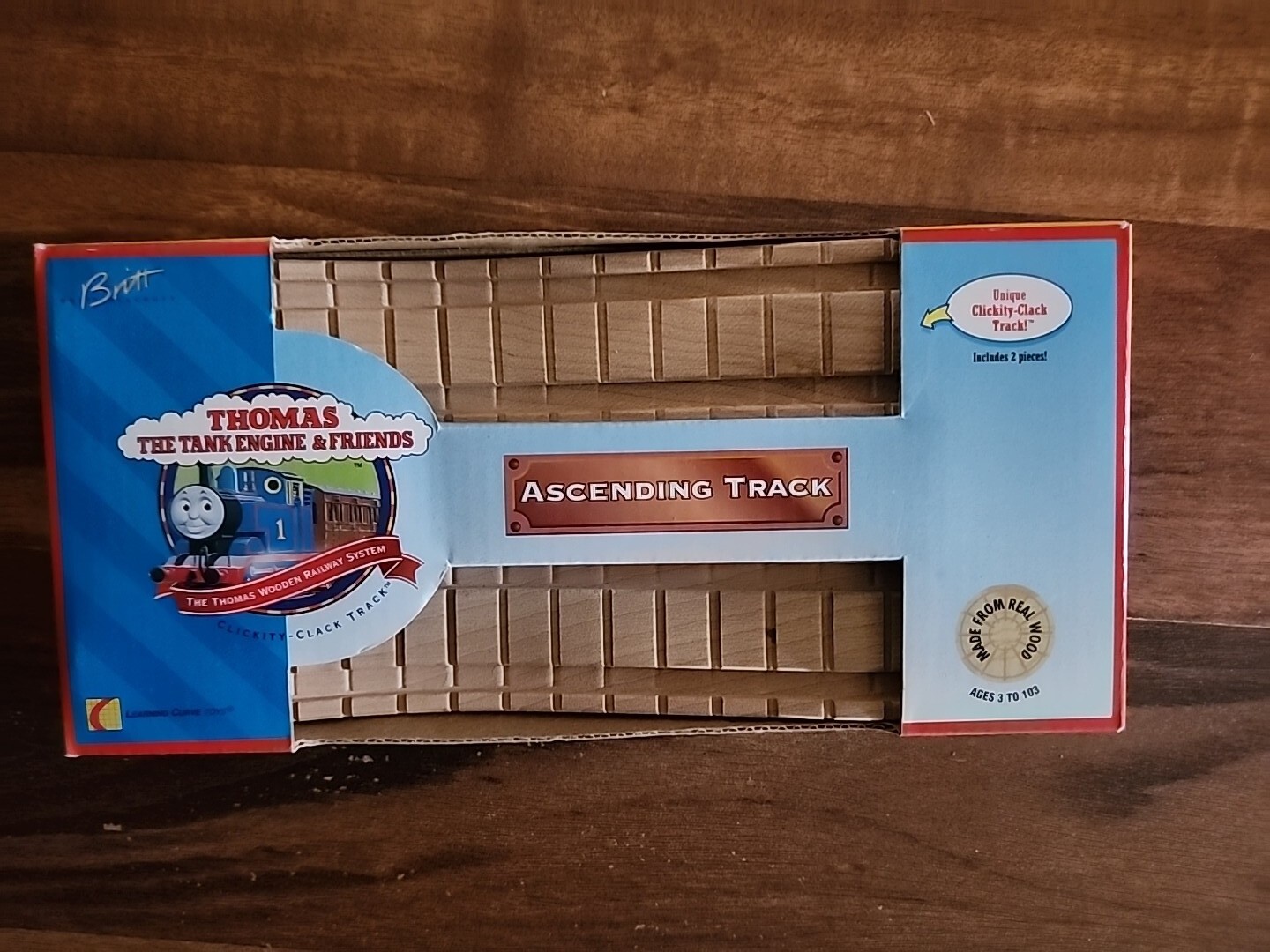 Clickity Clack Tracks Thomas Train Britt Wooden Train Ascending Tracks NEW Vint
