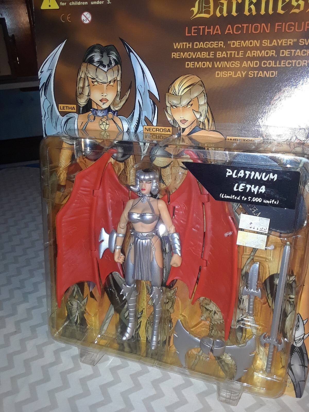 Sisters of Darkness Platinum LETHA action figure 1998 Skybolt Vintage Rare NIB