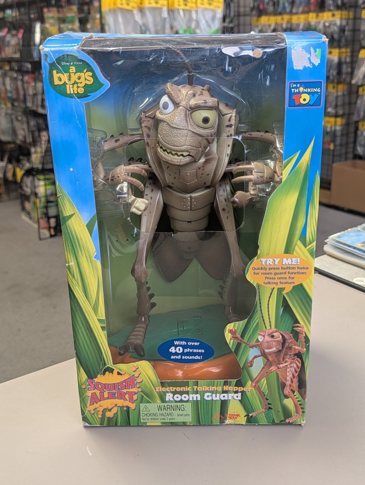 Thinkway A Bug&rsquo;s Life Hopper Talking Room Guard Thinkway Toys 1998 Disney Works
