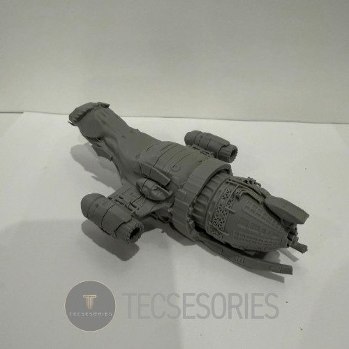 3D Printed Firefly Class Transport Ship 6in Grey Serenity Model Sci-Fi