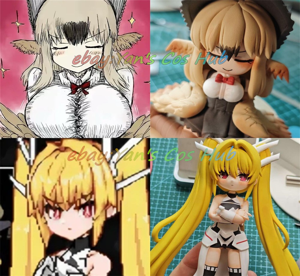 Custom Female Anime Character Clay Model Handmade Based On Provided Image