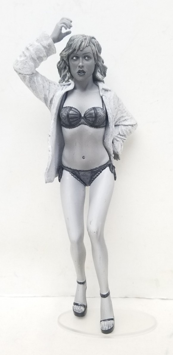 Incomplete NECA 6.5&Prime; Sin City SDCC 2005 Ex. Brittany Murphy B&W « Shellie » Figure